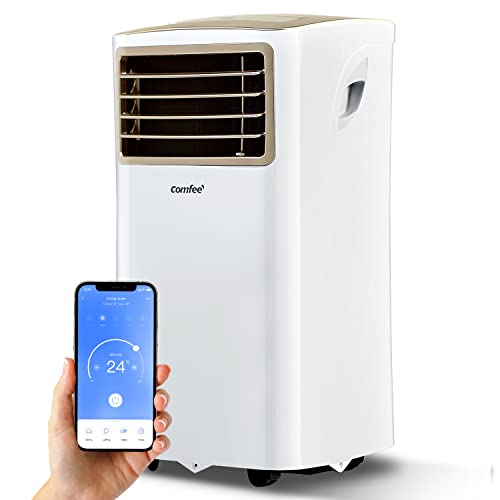 Comfee Mobiles Klimagerät Easy Cool 2.6, 9000 BTU 2,6kW, Kühlen&Ventilieren&Entfeuchten, Raumgröße bis 88m³(33㎡), APP-Steuerung/Alexa/Google Home/IFTTT, Mobile Klimaanlage mit Abluftschlauch