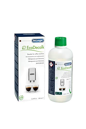 De'Longhi Original EcoDecalk DLSC 500 – Entkalker für Kaffeemaschinen & Kaffeevollautomaten, Universal Kalklöser für 5 Entkalkungsvorgänge, natürliche Rohstoffe biologischen Ursprungs, 500 ml