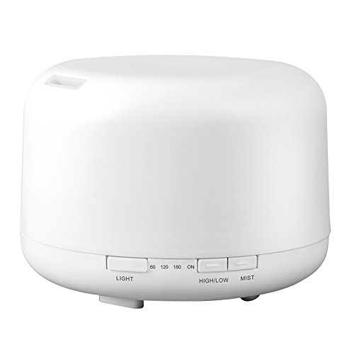 Diffusor Aromatherapie - Aroma Diffuser 500ml Luftbefeuchter Ultraschall Vernebler, Ultra Leise Diffuser BPA-Free Öle Diffusor mit 7 Farben LED Humidifier Duftlampe für Kinderzimmer Wohn- Büro