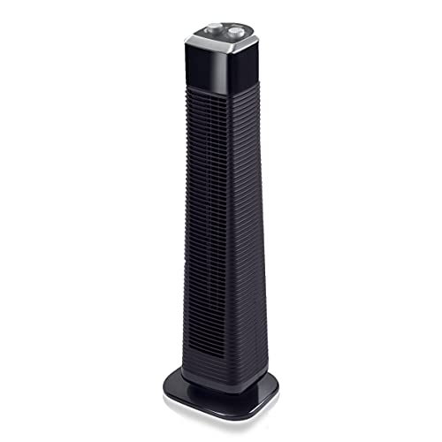 Rowenta VU6140 Classic Tower Turmventilator, leise, Ventilator, 3 Geschwindigkeitsstufen, mit Timer, Schwarz