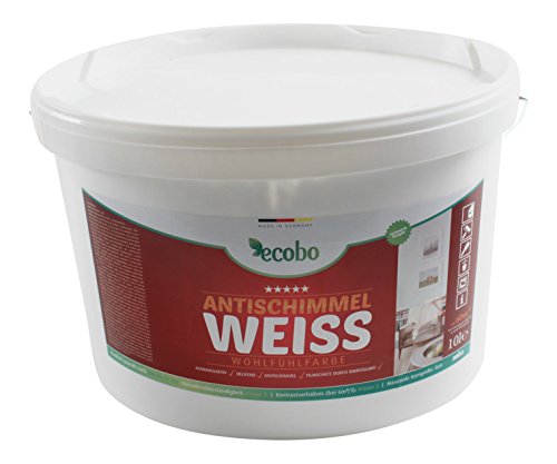 Innenwandfarbe Ecobo weiss matt 10l Wandfarbe weiss für Innen Innenraumfarbe Weiß