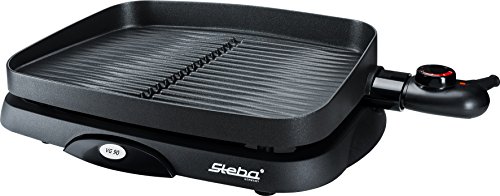 Steba BBQ-Tischgrill'compact' VG 90 | massive Alu-Druckgu? Grillplatte | Low-Fat: Bratenfl?ssigkeit l?uft in eine Auffangschale ab | stufenlose Temperaturregelung | antihaftbeschichtete Grillplatte