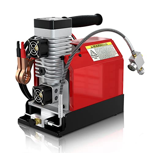 GX PUMP CS2 Tragbarer PCP Luft Kompressor, 4500Psi / 30MPa, ölfrei, Angetrieben durch 12V DC Autobatterie oder Haus 220V AC,Paintball und Tauchflaschen kompressor/scuba luftkompressor