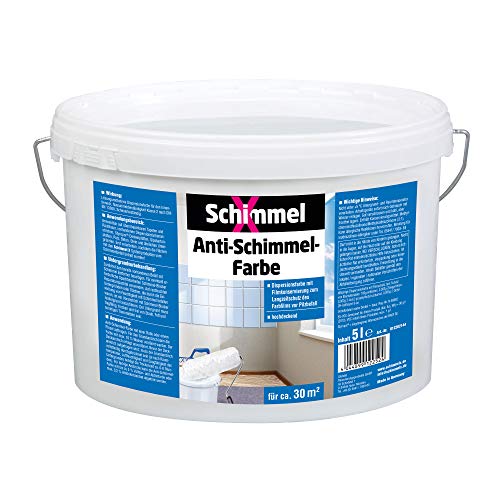 Pufas 5000 SchimmelX Anti-Schimmelfarbe Innen-Farbe mit Langzeitschutz weiß 5Liter
