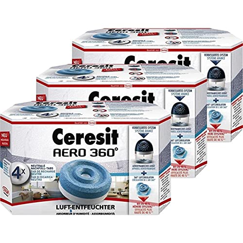 Ceresit AERO 360 Luftentfeuchter Nachfülltabs, 12 x 450g Vorteilspack