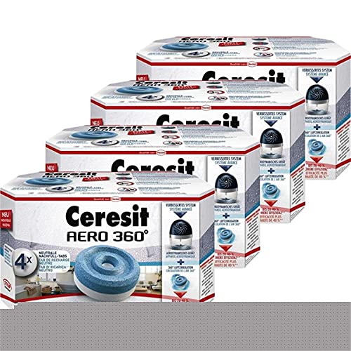 Henkel Ceresit Luft-Entfeuchter-Tabs AERO 360 Nachfüller 4x450g Tab (4er Pack)