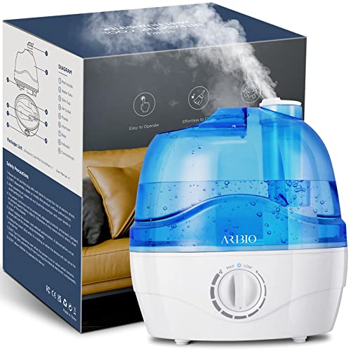 Luftbefeuchter, 2.2 L Humidifier mit 360°Drehbare Düse, Luftbefeuchter Schlafzimmer mit 28dB Leise, Auto Abschaltung, Leicht zu Reinigender Raumluftbefeuchter für Kinderzimmer/Büro/Yoga/Pflanze