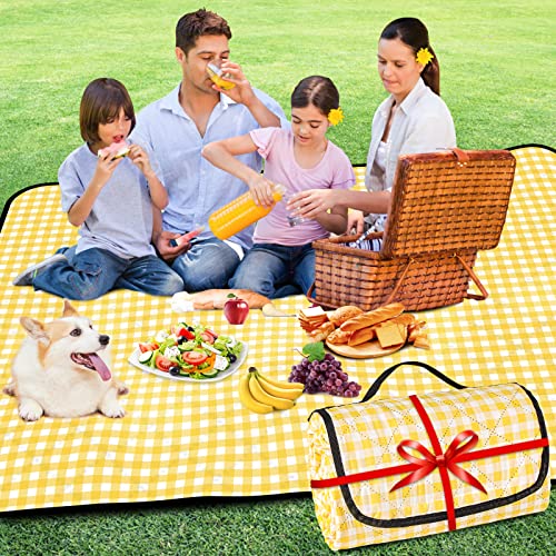 BICKON Picknickdecke, Campingdecke Wasserdicht 200 x 150 cm, Picnic Blanket mit Tragegriff Faltbare, Picknickdecke Geeignet für 4-6 Personen im Park, Garten, Strand, Rasen